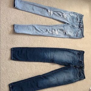 America eagle jeans dark & light pair both size 6